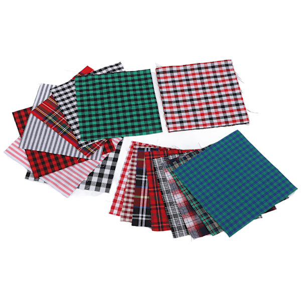 20 kpl ruudullinen kangas 25x25cm Rikas kirkkaat värit Klassinen kuvio Pehmeä hengittävä Haalistumaton Kestävä Laajalti käytetty käsityökangas