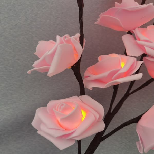 LED Orkide Gren Lys Phalaenopsis Lampe Kunstig Sommerfugl