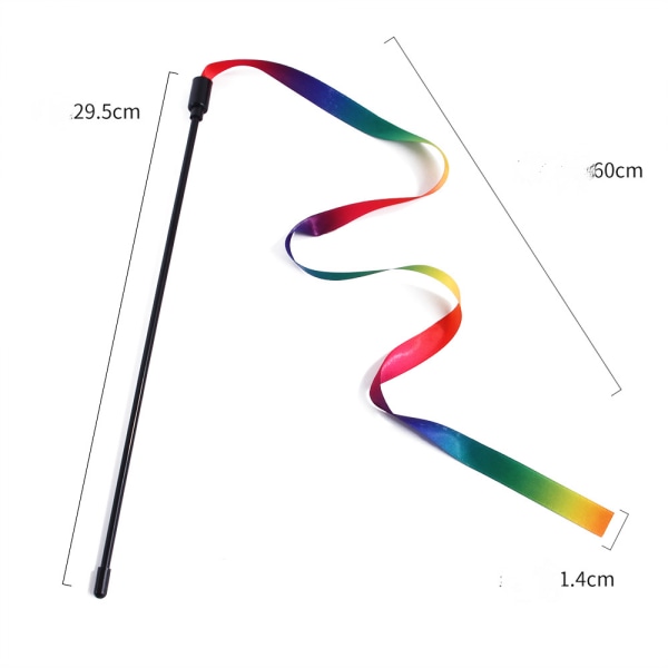 Cat Toys Interactive for Indoor Cat Wand Teaser with Rainbow