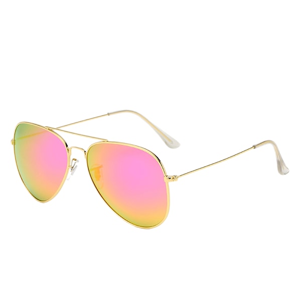 Polariserade Aviator Solglasögon för Män Kvinnor Metall Flat Top Su