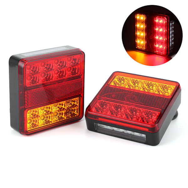 22LED Baklykt Nummerplate Lampe Høy Lysstyrke IP67 Vanntett for Lastebiler Tilhenger Lorry