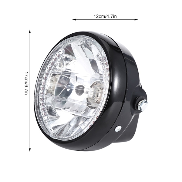 DC 12V Retro Stil Motorcykel Framlykta med LED Blinkers