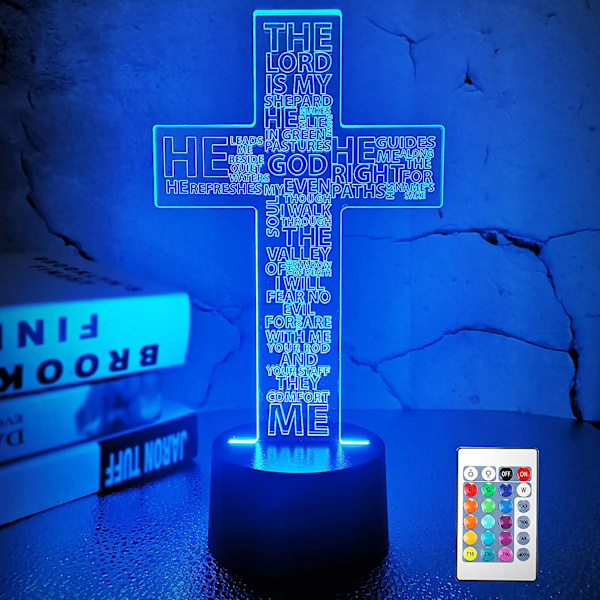 Jesuskors 3D nattlampa, Kristus optisk illusion lampor 1