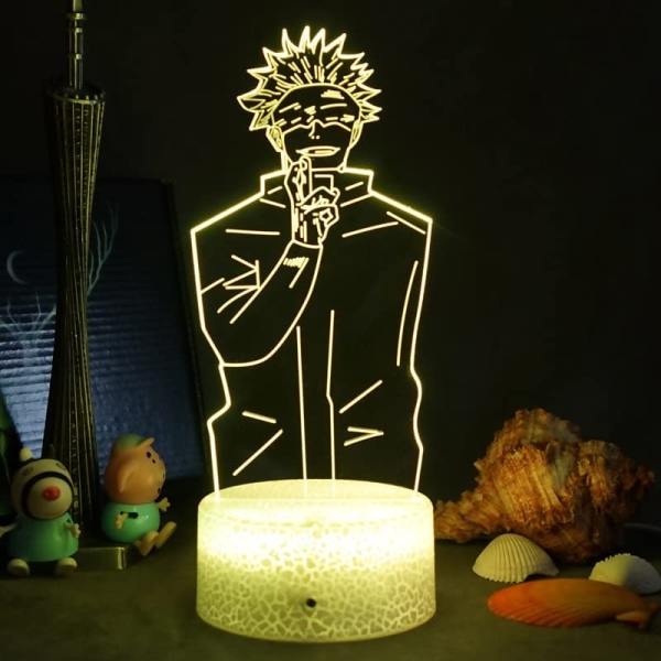 Jujutsu Kaisen Gojo 3D Illusion Night Light Lamp Smart Touch