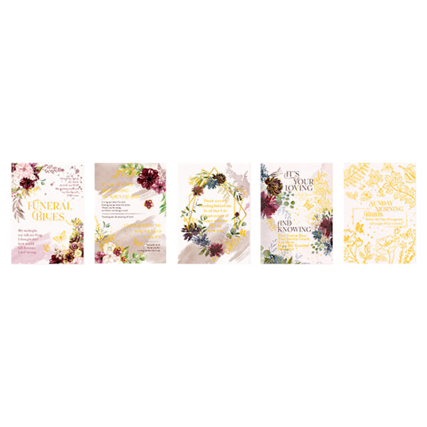 Spetsblommig Scrapbook-papper Guld Stämpling Utsökt Dekorativ DIY Journal Papper för Hantverk