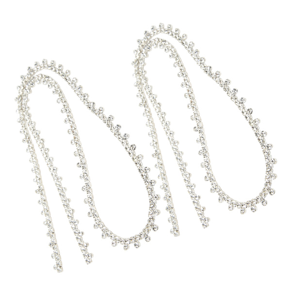 Rhinestonekedja Glimmande Klosform DIY Hantverk Rhinestone Nära Kedja Trim för Hantverk Kläder Dekoration GiftD Forma Klor