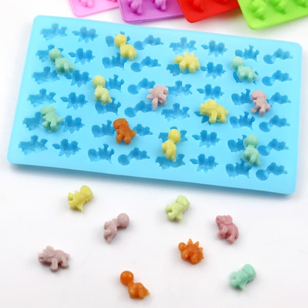 Isform av silikon med 48 dinosauriefigurer, chokladform