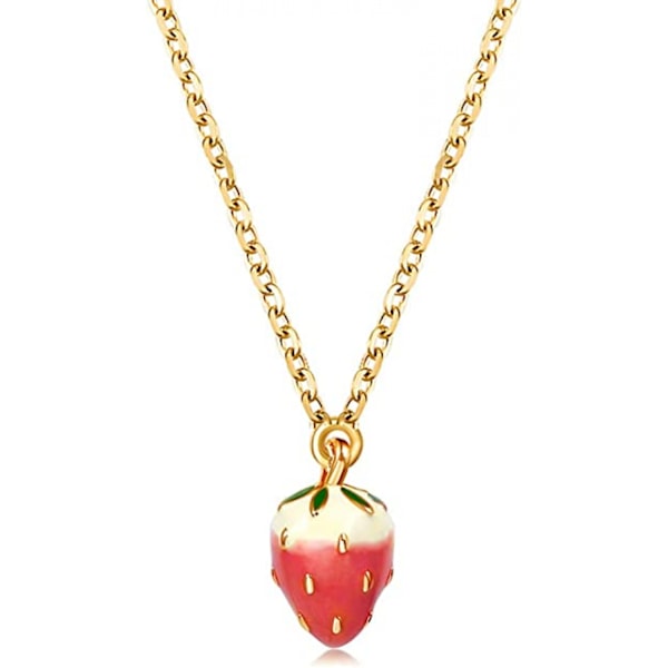 Sött jordgubbs halsband, modernt och elegant, frukt