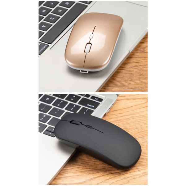 Rose Gold Gradient Glare Trådlös Mus, Ultra Slim Silent M