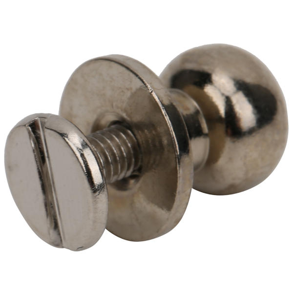 20 sett kobber runde hode stud spot skru bak DIY skinn håndverk nagler 10 x 8mm sølv