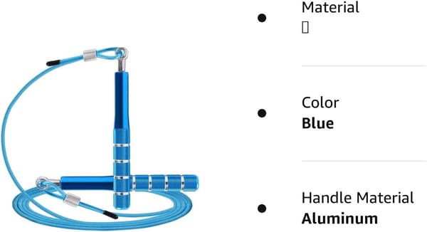 Hopprep, Hopprep för träningsövningar, justerbart hopprep för vuxna för män, kvinnor, barn, flickor Blue