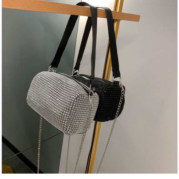 Rhinestone Aftonväska för Kvinnor Kristall Crossbody Väskor Bling Koppling Handväska för Bröllop Bal Fest