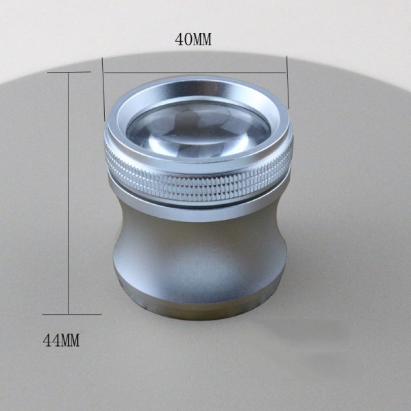 Kompakt 20x forstørrelsesglas aluminiumslegeringscylinder Magnifi