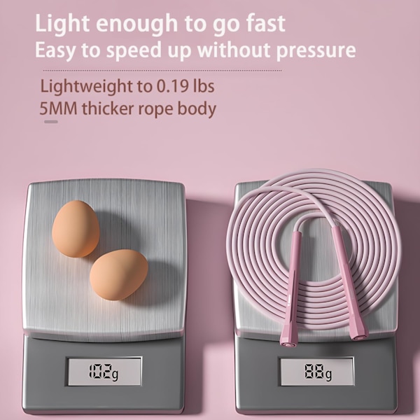 Børnehoppetov - Speed Jump Rope til børn 8-12, letvægts, tangle-fri, justerbar, perfekt til småbørn, voksne begyndere, hoppetov til fitness, forbedre Blue Pink