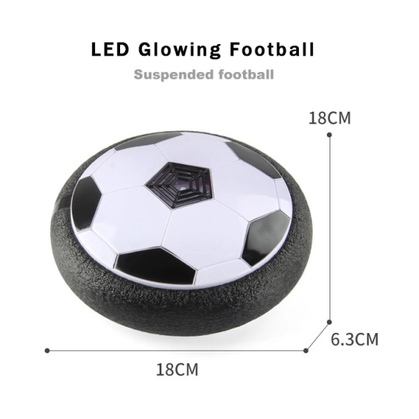 Hover Hockey Fotboll Flytande luftfotboll med LED-ljus/skum inomhus Utomhus upphängd fotboll Enkel glidning för barn Småbarn