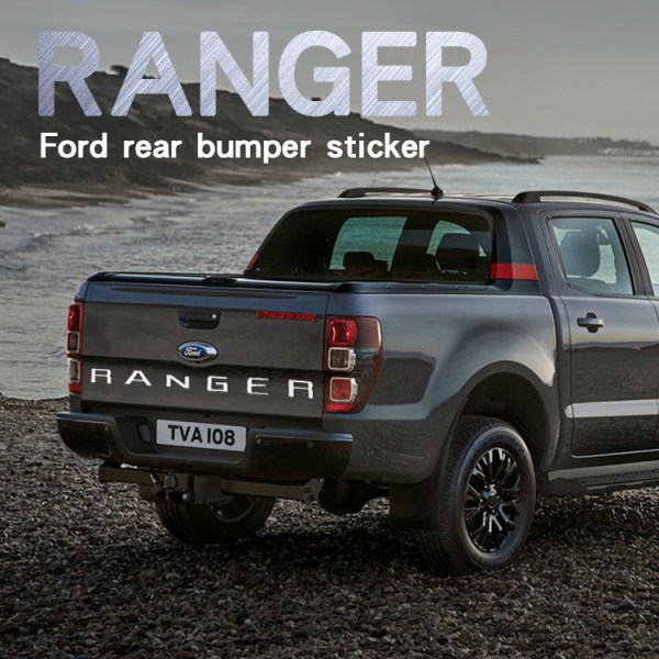 Suitable for Ford RANGER car logo Ford pickup truck tail box labeling ABS 3D stereo car logo-Silver