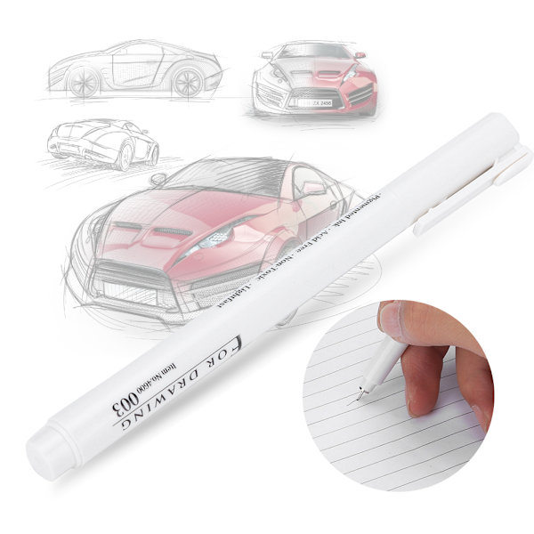 10 st Micron Liner Fineliner-pennor Svart bläck för ritning Skiss Modell Leksak (0,03 mm)