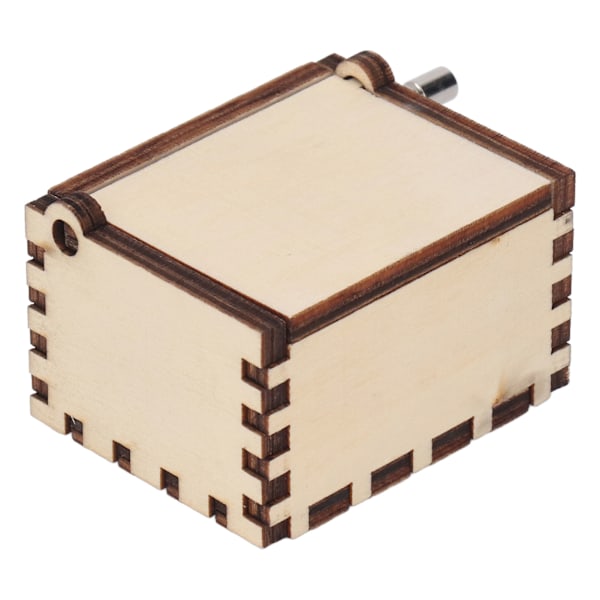 DIY Hand Cranked Music Box Castle in The Sky Pine Wood Stimulate Creativity Exercise Hands On Ability Music Box for Desk