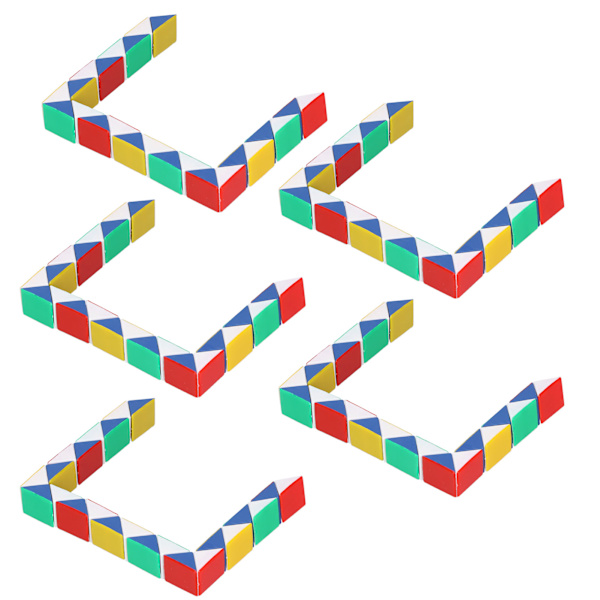 5 st Puzzle Cube Linjal Pussel Lindra Stress Hjärnträning Pedagogiska Leksaker Present till Barn
