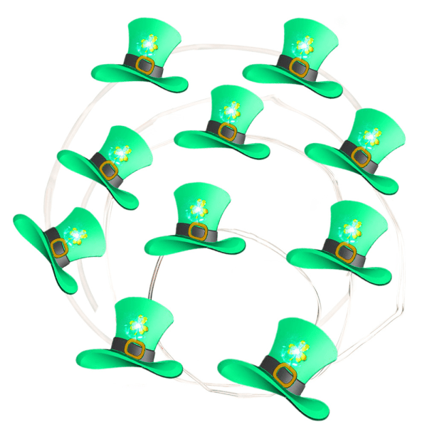 St Patrick's Day Elf hatt grön ljus  Dekor