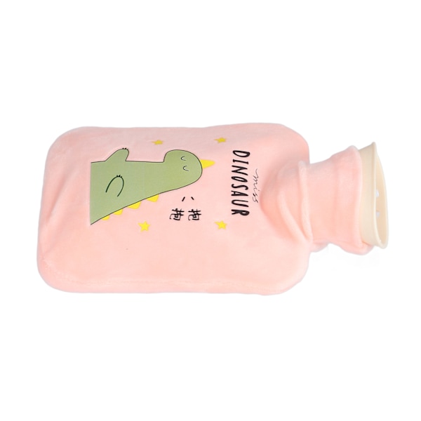 500ml Kuum vesipullo Dinosaurus Piirretty Paksuuntunut Vuotamaton Lämmin Kuum vesipussi Lihasarkuuden HoitoonPinkki