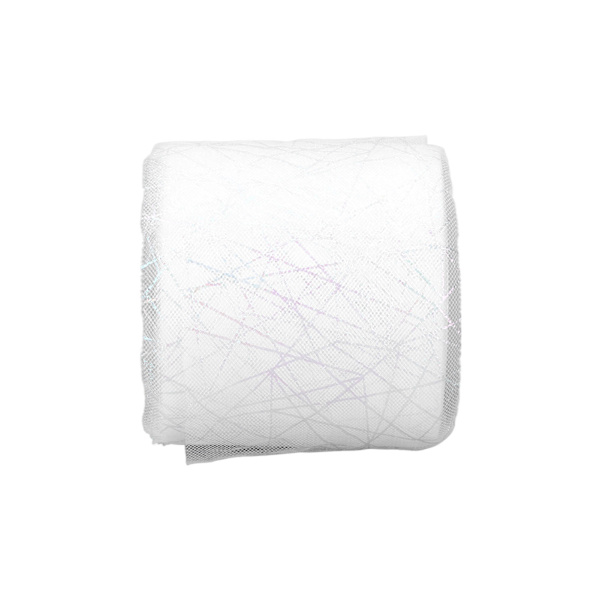 Tulle Rulle Symfoni Spindel Rörigt Nät Tulle Rulle DIY Båge Hårprydnad Material Band Vit