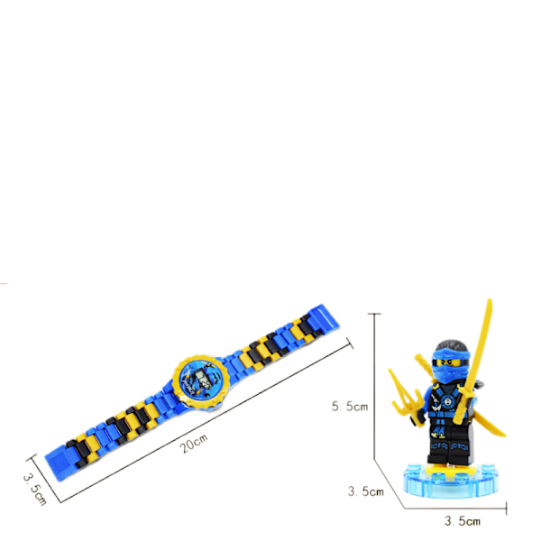 Rotary ur, velegnet til drenge og børn i alderen 6-10 år til at samle uddannelsesmæssige byggeklodser minifigur legetøj, fødselsdagsgaver til børn