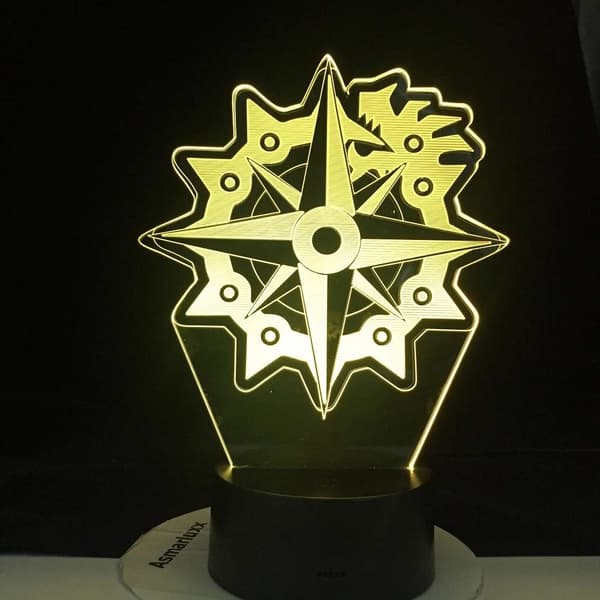 Anime Lampe Illusionslys LED Natlampe Lampe Escanor Seven