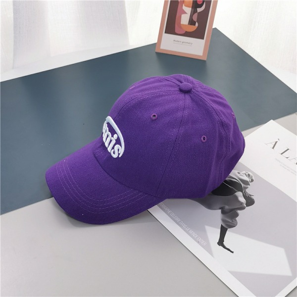 Hatt Brev Broderad Justerbar Baseballkeps Purple