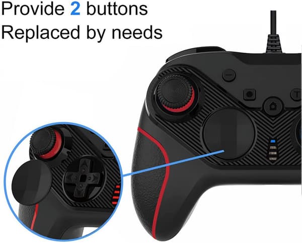 USB Kablet Gamepad Spilcontroller Ergonomisk Joystick med Du A