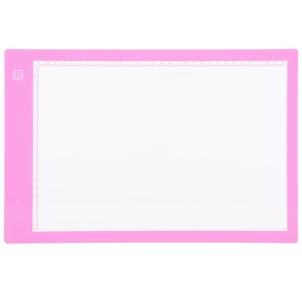 A4 LED-valotaulu Piirtotaulu Piirto Kopiolevy (A4-DC Pink Stepless Dimming)