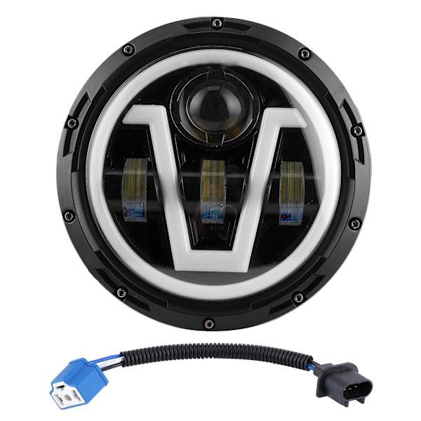 7 tommers runde LED-frontlykter Hvit Gult Lys IP67 Vanntett Passer for Jeep Wrangler JK 07-18