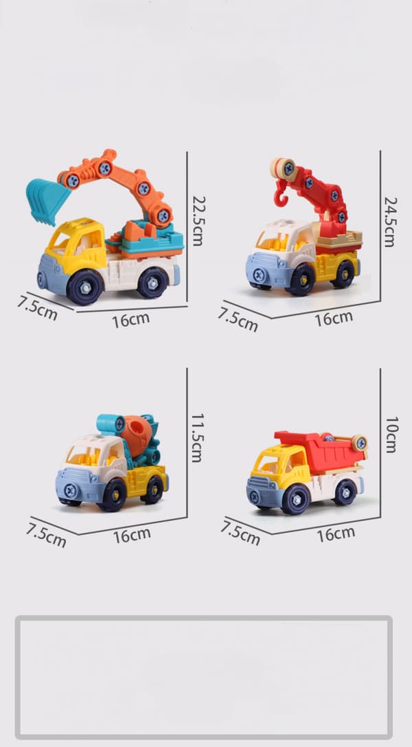 DIY Konstruktion Engineering Bil Leksak, Barn STEM Sand Leksaker f