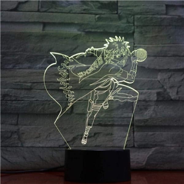 Naruto Kakashi Uchiha Sasuke 3D Illusjon Nattlys Lampe Sm