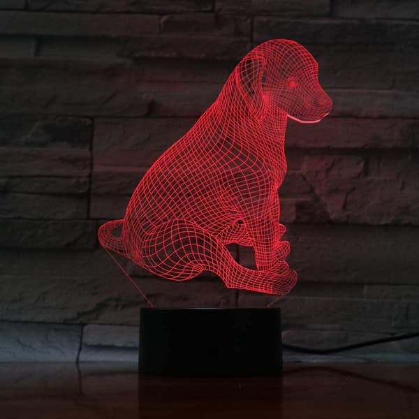 3D Natlampe Optisk Illusion Lys 7 Farveskiftende Touch