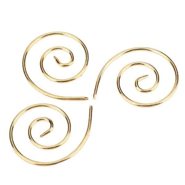 3 stk. spiral kabel strikkepind letvægts praktisk rustfrit stål husholdning strikkepind til DIY tørklæder sjaler hatte guld