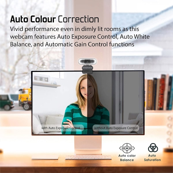 ProCam-3, Full HD-webbkamera, premium widescreen, 2K USB-webbkamera, 2K