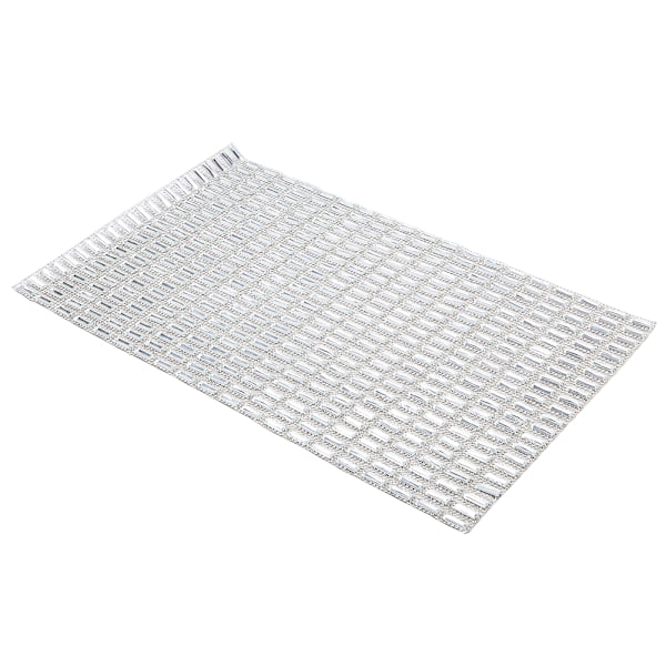 5*15mm Hvid Glas Rhinestone Trim Crystal Hotfix Strass Mesh Banding Sticker Appliques Sheet