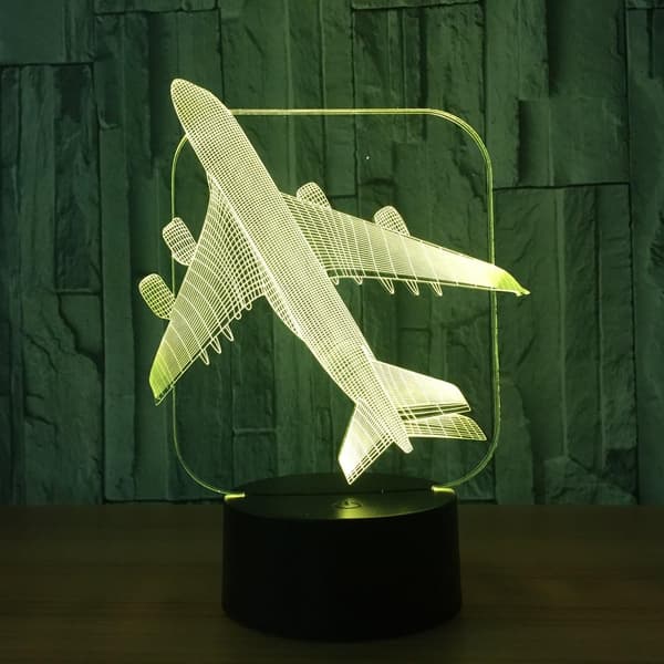 Flygplan Krigsflygplan Modell Kreativ 3D Nattljus Touch Jet Pl