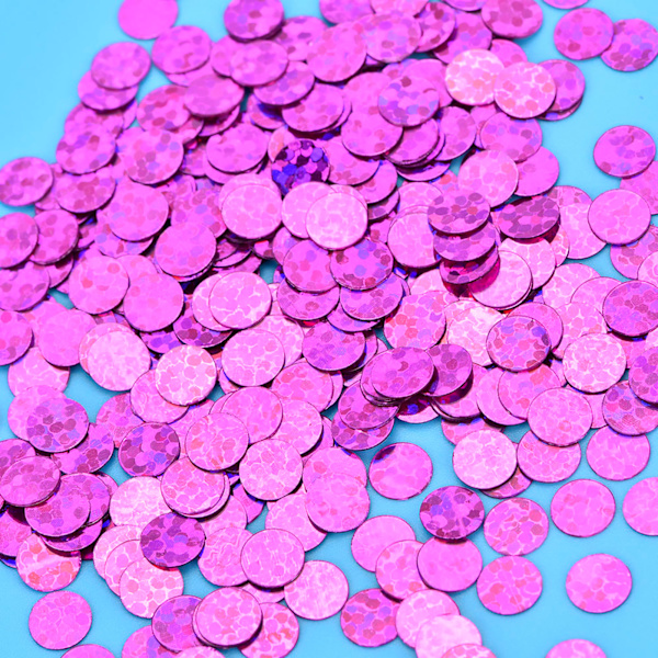50G DIY PVC ei reikää pyöreä paljetti lava häävaatteet tarvikkeet (Laser syvä violetti 5mm)