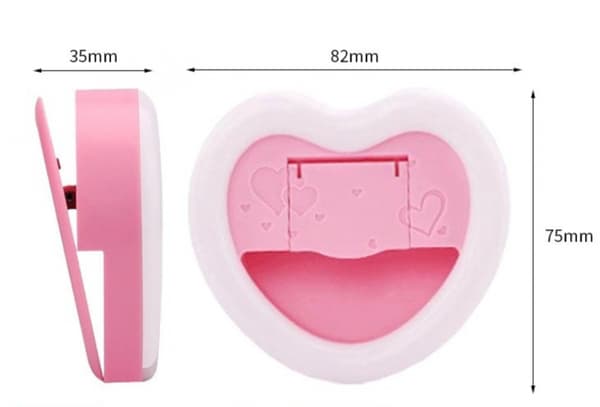 Oppladbar Justerbar Selfie Ring Light Hjerteformet Led Fi