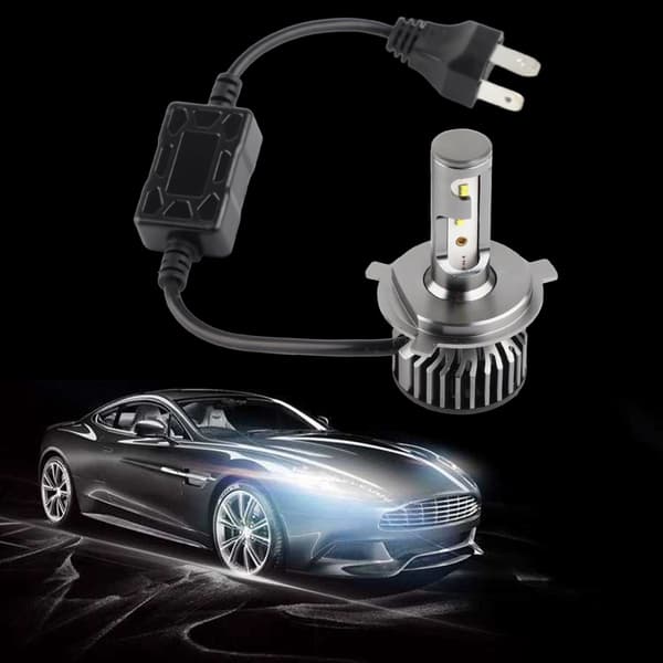 LED Bilfrontlys Super Lys Erstatning Bilfrontlys Pærer Kortslutning Beskyttelse Mini Auto Lamper H4
