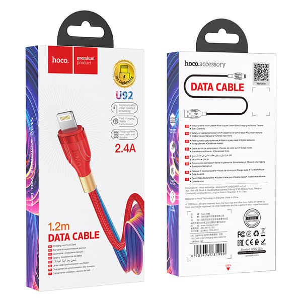 hoco. U92 ladekabel egnet for Apple mobiltelefon