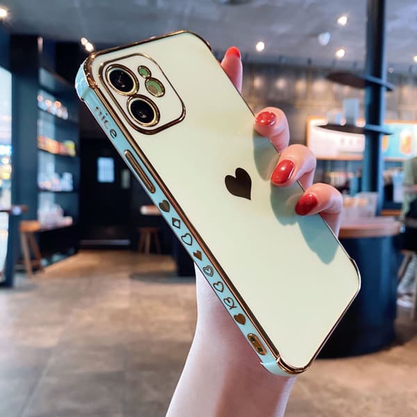 Kompatibel med iPhone Xs Max Deksel Søt, Luksuriøs Elektroplettering