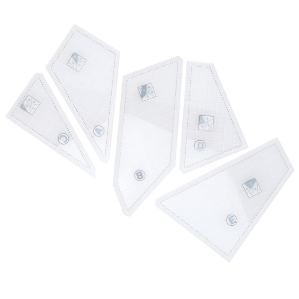 5 st Quilting Linjaler DIY Transparent Akryl Quilting Mallar Set för Hantverk Professionell Sömnad Present