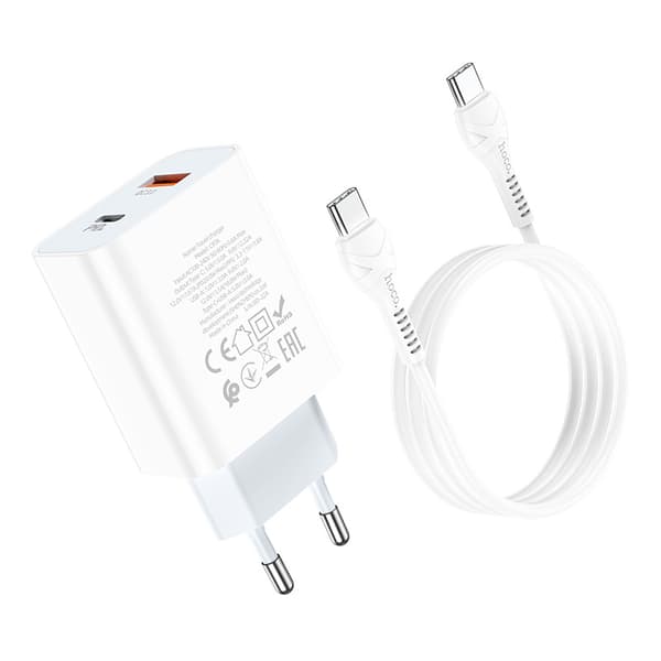 hoco. C97A Europæisk standard PD20W+QC3.0 oplader til iPhone1