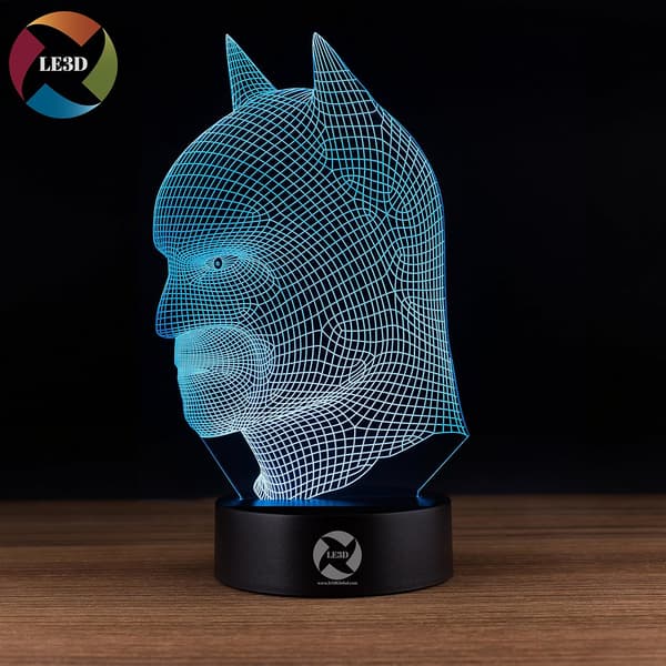 3D Optisk Illusions Natlampe - 7 LED Farveskiftende Lampe