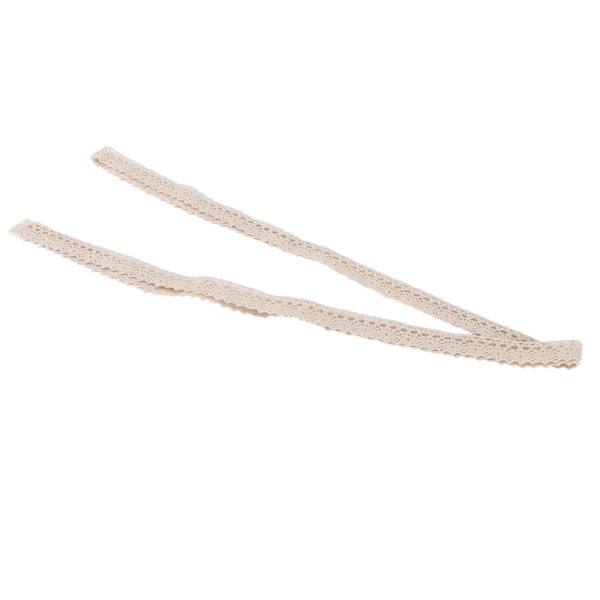 Spetsband DIY Bomullsnät 1,5 cm Bredd 20 Yards Utsökt Spetskant för Gardin Kläder Duk Present DekorationBeige