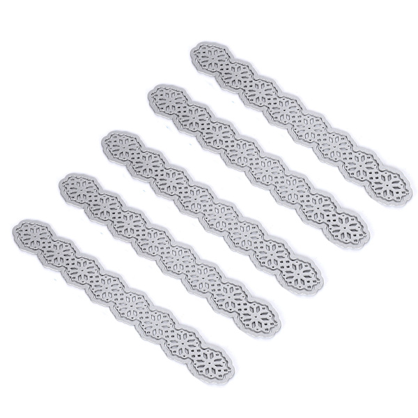 5 kpl metalliembossing-leikkuuterä hiiliteräksinen paperinveistokortti ontto linjamalli
