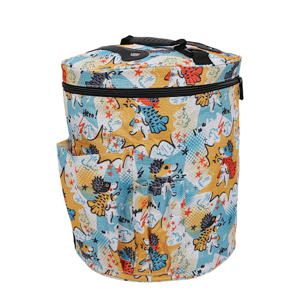 Stickningsväska Stor Kapacitet Bärbar Lätt Att Bära Enkel Praktisk Garnförvaringsväska för Virknålar Hedgehog Hero Pack